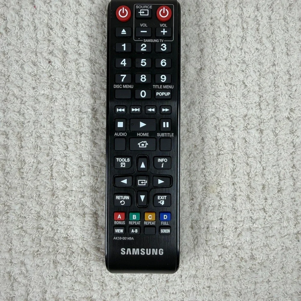 Samsung AK59-00149A Remote Control Blu-ray DVD‎ Player Genuine OEM Black